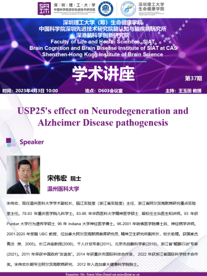 USP25's effect on Neurodegeneration and Alzheimer Disease pathogenesis